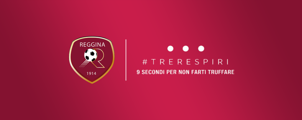 "Tre Respiri" entra al Granillo: la Reggina 1914 al fianco del progetto contro le truffe digitali e finanziarie